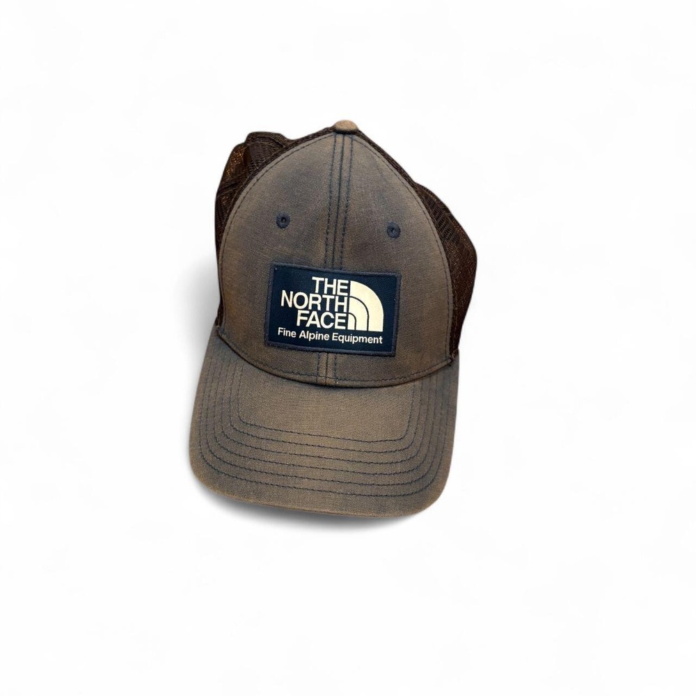 The North Face Blue Black Trucker Snapback Hat Fine Alpine Equipment Cap